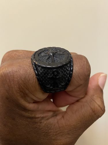 Customer photo review of Black Nautical Navigation Anchor Ring