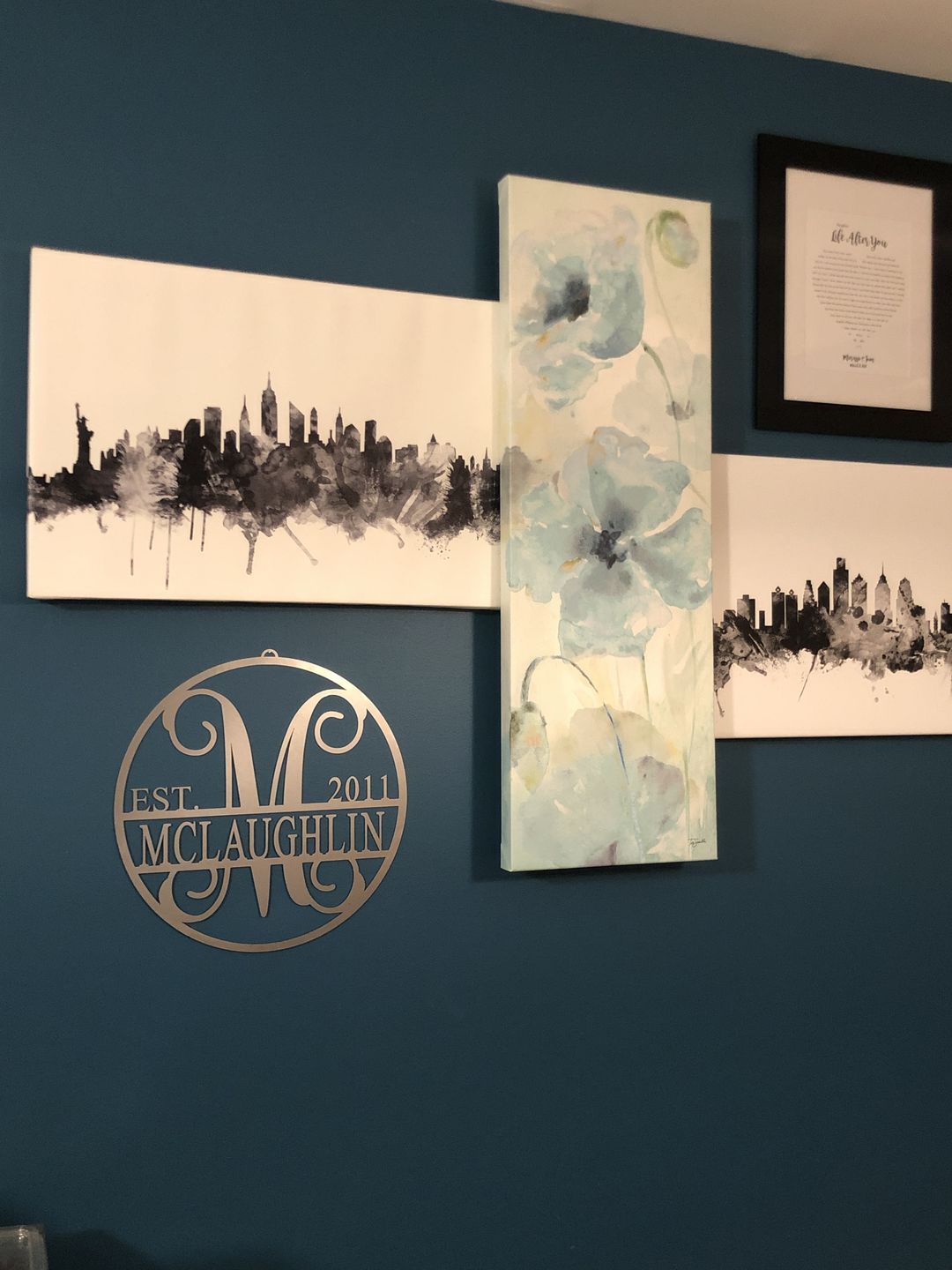 Customer photo review of 15" Established Circle Name and Date Monogram