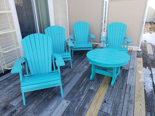 Customer photo review of DuraWeather Poly® 32" rd Occasional Coffee Table