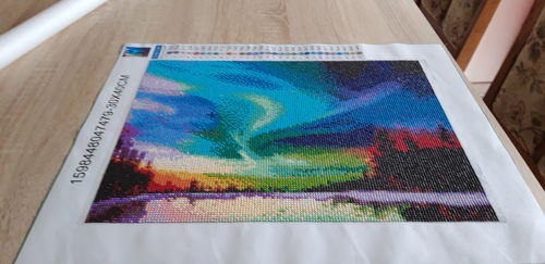 Customer photo review of 5D Diamond Painting Aurora Farbspiel
