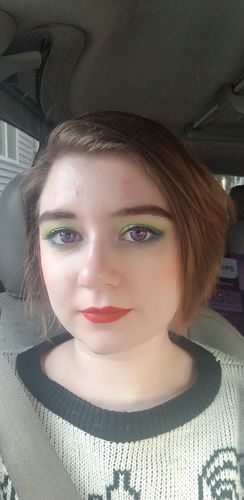 Customer photo review of Vika tricolor Violet Colored Contact Lenses