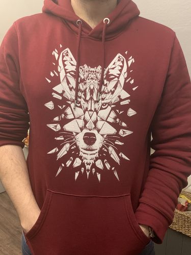 Customer photo review of Splitter Wolf  - Bio Unisex Hoodie (PREMIUM)