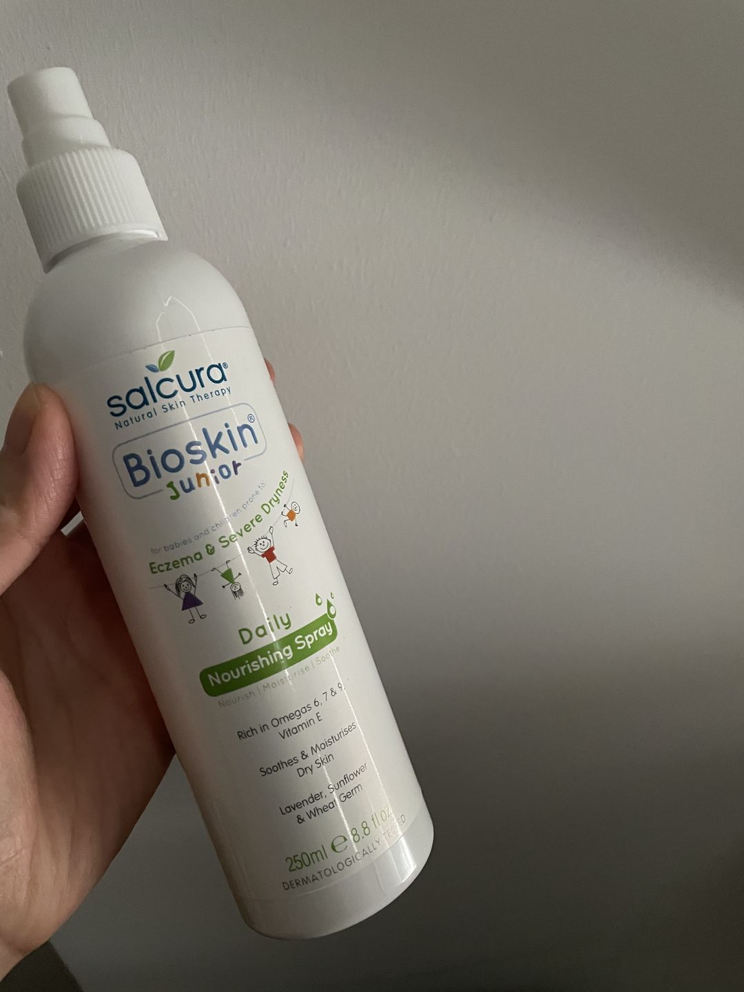 Customer photo review of Bioskin Junior Daily Nourishing Spray 15.00% Off Auto renew (Ships every 30 Days)