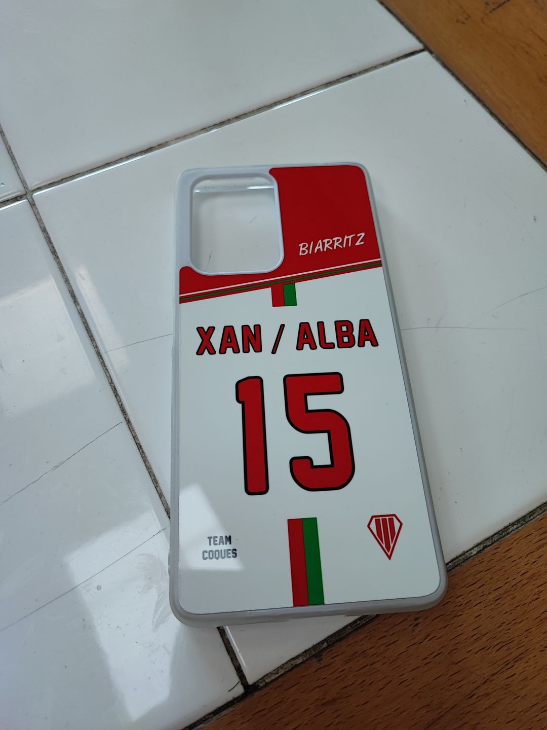 Customer photo review of Coque rugby BIARRITZ personnalisable - TEAMCOQUES