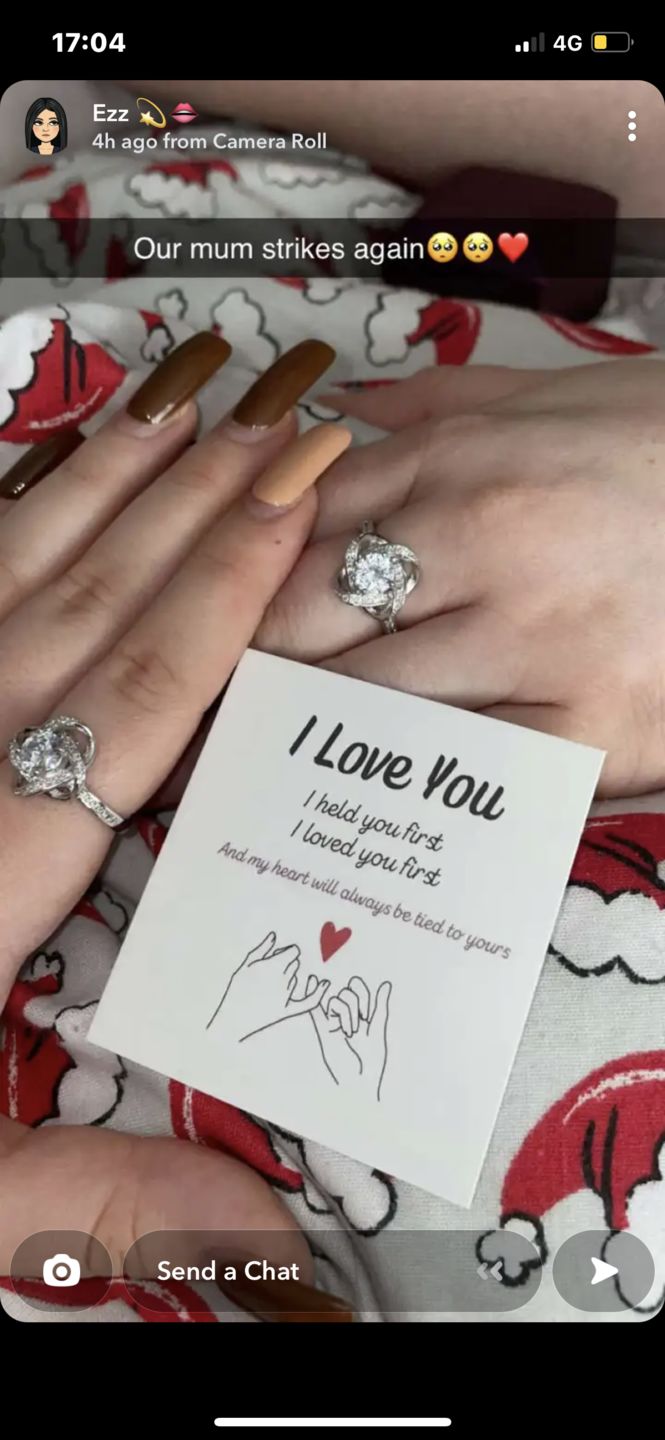 Customer photo review of Daughter | I Held You First | Love Knot Ring