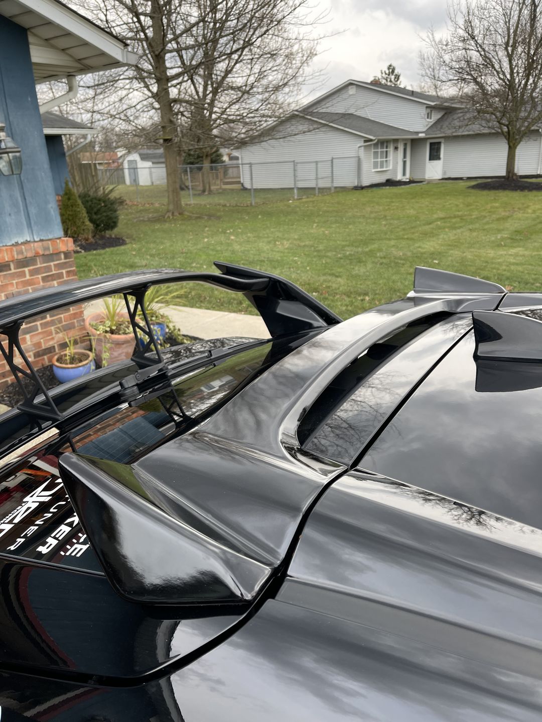 Customer photo review of Rear Roof Wing Spoiler - Glossy Black For 2017-2020  Honda Civic Hatchback