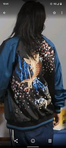 Customer photo review of Koi & Goldfish Sukajan Souvenir Jacket [Reversible]