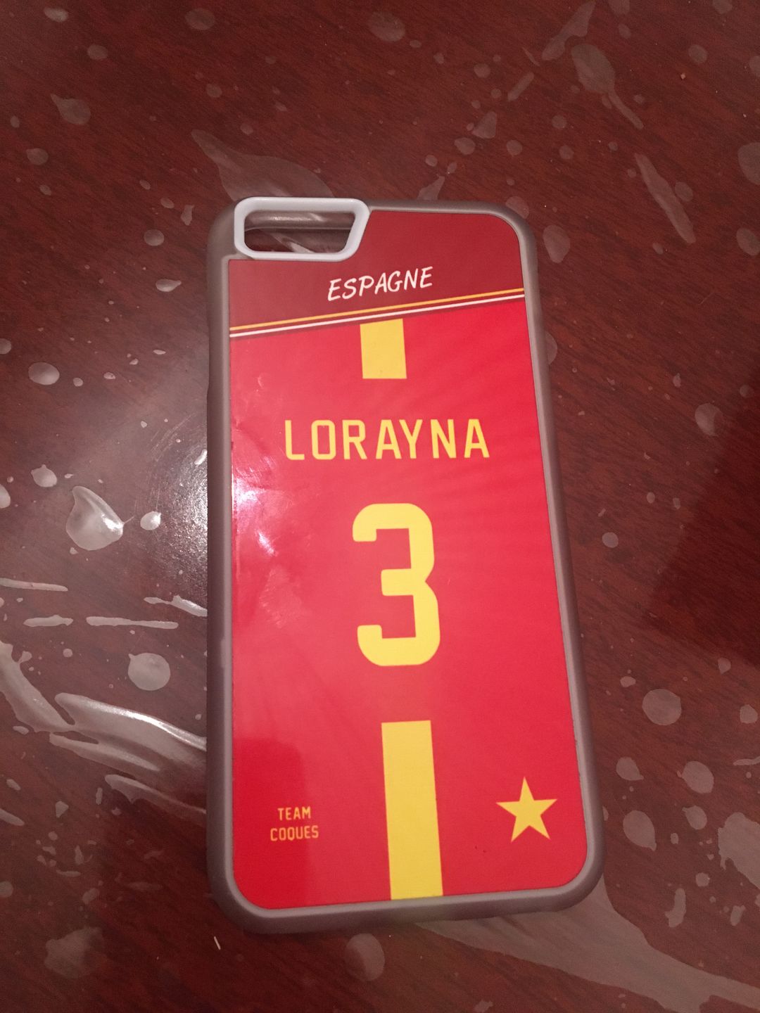 Customer photo review of Coque foot ESPAGNE personnalisable - TEAMCOQUES