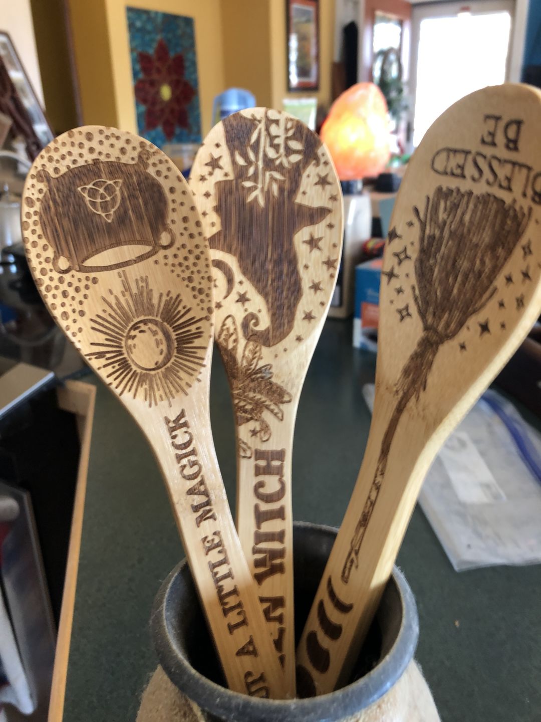 Customer photo review of Witchy Bamboo Wooden Spoon