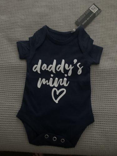 Customer photo review of Daddy's Mini Heart Bodysuit