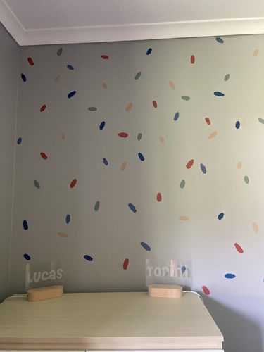 Customer photo review of Super Fun Dots Decal Set | Custom Colours