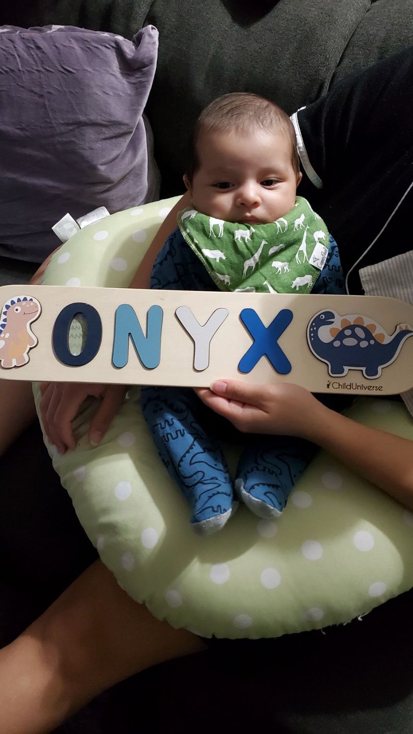 Customer photo review of Boy Dinosaur Name Puzzle