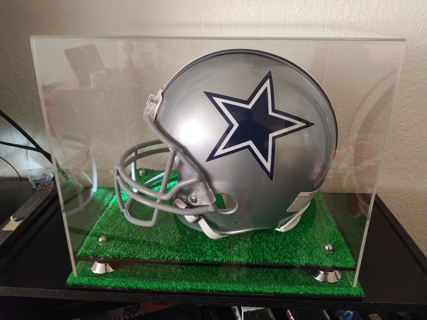 Customer photo review of Acrylic Full Size Football Helmet Display Case - Clear (V44/A002)