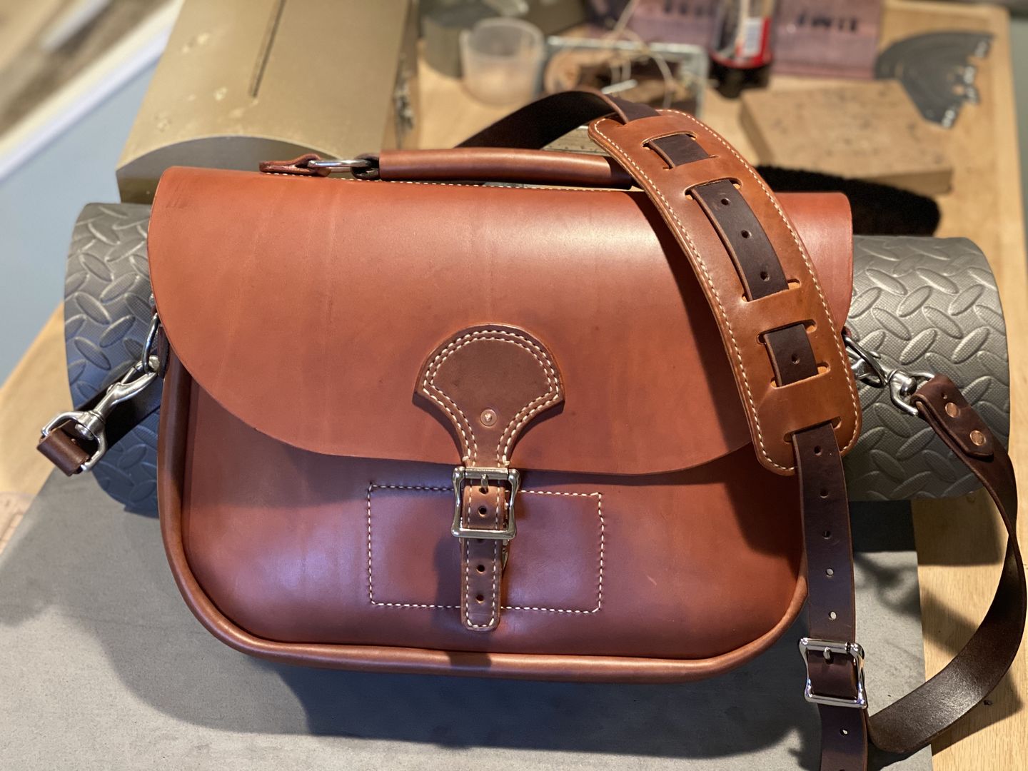 Customer photo review of No.88 | Leather Saddlebag Satchel Bag (Digital Pattern)