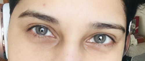 Customer photo review of Ocean Green Colored Contact Lenses