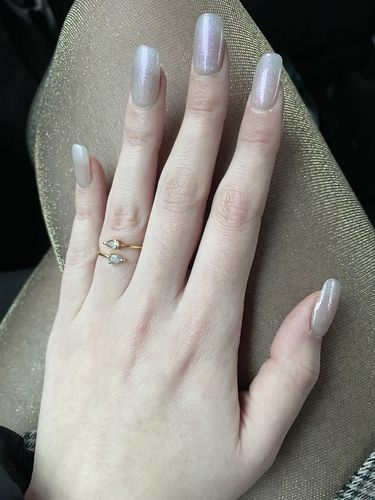 Customer photo review of Labradorite Teardrop Ring (Gold)