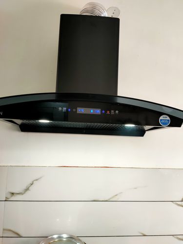 undefined review of Auto Clean Curved Glass FilterLess Kitchen Chimney with BLDC Motor 9 Speeds 90cm 1200 m3/h -Black (6061 AC BL) image 1 out of 1