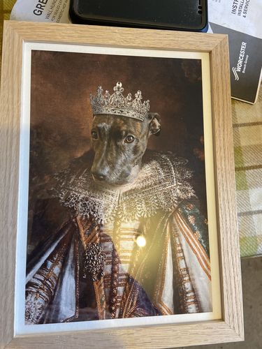 Customer photo review of The Queen - Custom Vintage Pet Portrait