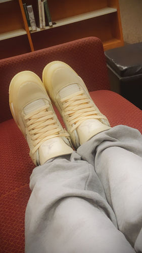 Customer photo review of OFF-WHITE X AIR JORDAN 4 SP