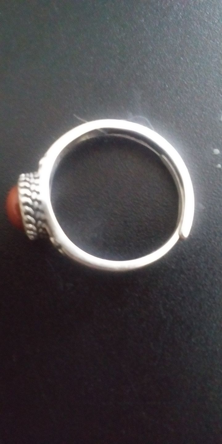 Customer photo review of Cherry Crimson Carnelian Ring