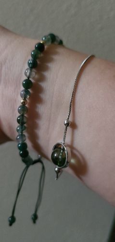 Customer photo review of Bracelet en Agate verte