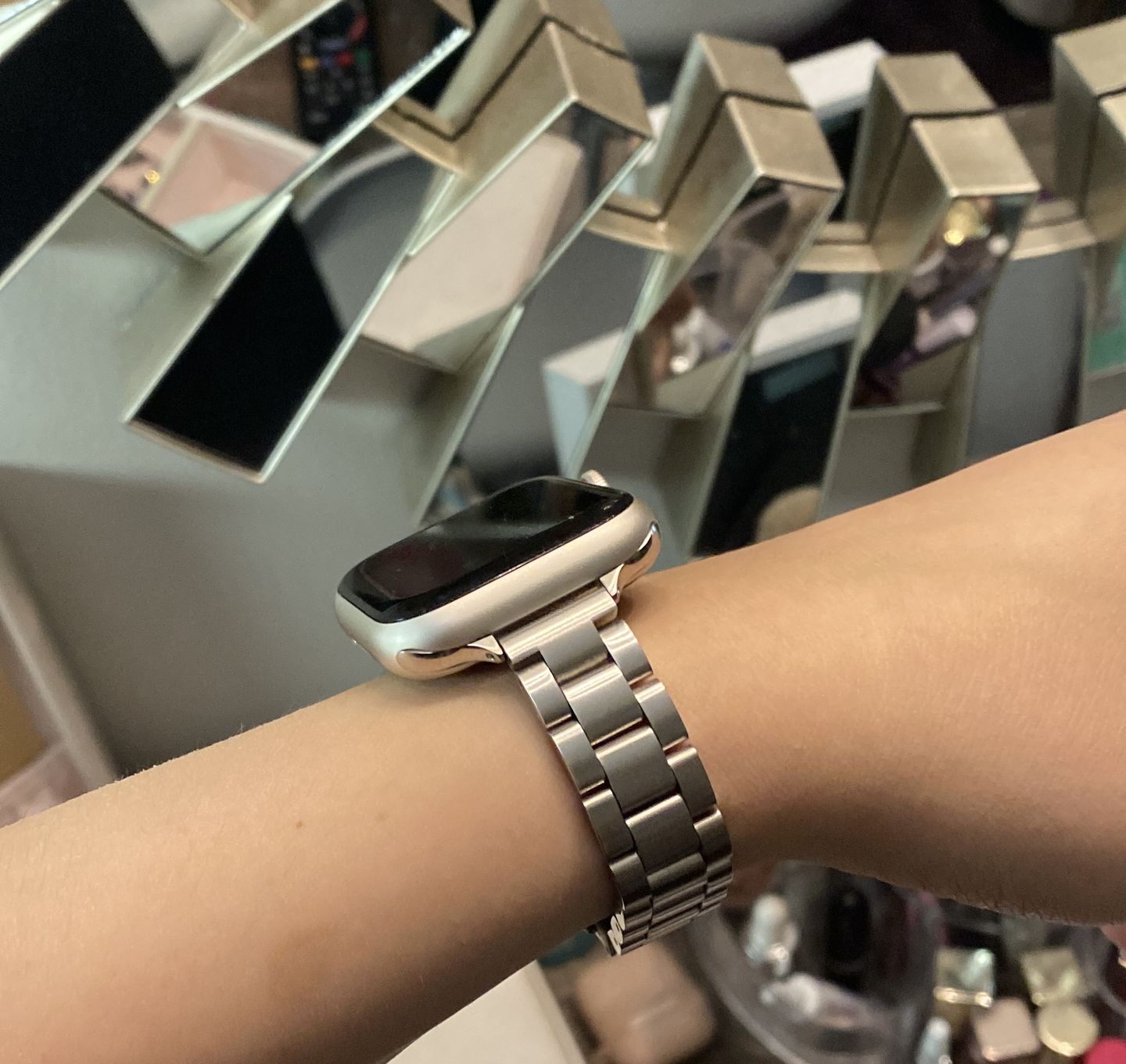 Customer photo review of Kyoto Metal Strap (4 Colours)