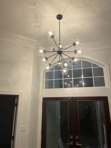 Customer photo review of 12-Light Modern Sphere Sputnik Chandelier
