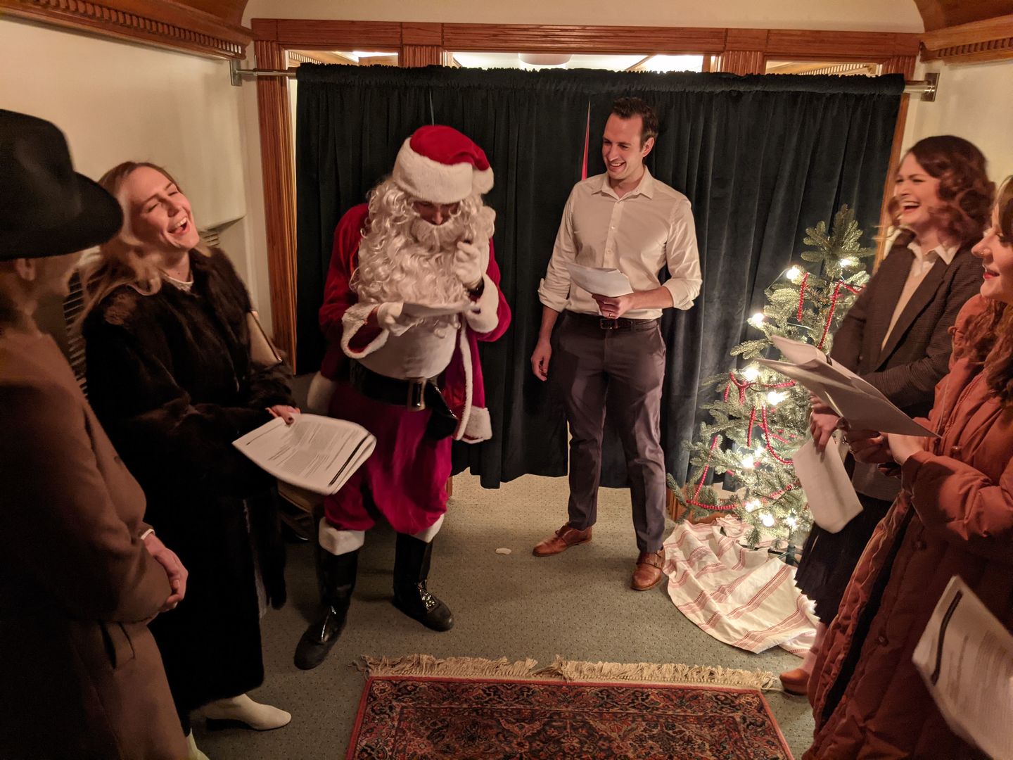 Customer photo review of Polar Express Christmas Train Murder Mystery Game Kit