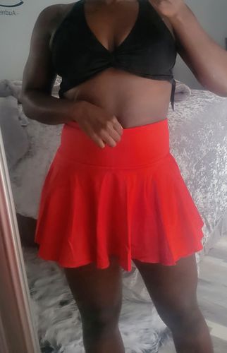 Customer photo review of Red Tennis Skirt