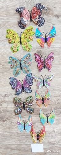 Customer photo review of 12Pcs Mixed Color Double Layer Butterfly 3D Wall Sticker Home Decoration Magnet Butterflies stickers