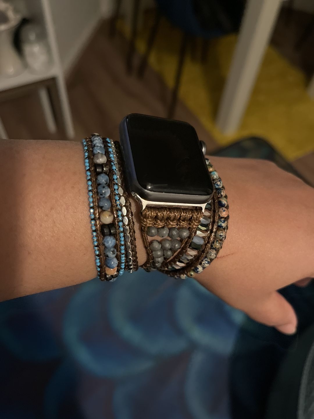 Customer photo review of Serene Ocean Apple Watch Strap