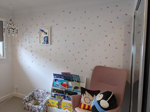 Customer photo review of 'Candy Sunsets' Super Fun Dots Decal Set | 174 dots!