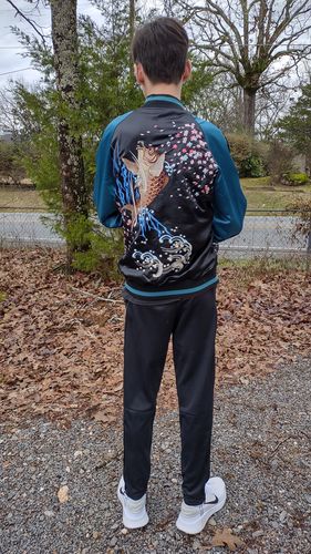 Customer photo review of Koi & Goldfish Sukajan Souvenir Jacket [Reversible]