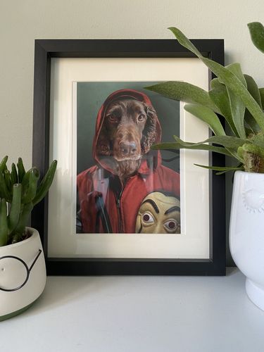 Customer photo review of Money Heist - Custom Pet Portrait