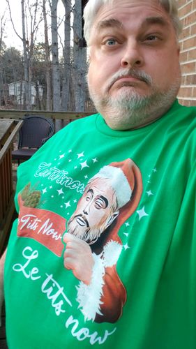 Customer photo review of Le Tits Now Cotton Tee