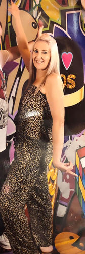 Customer photo review of Living It Up Long Jumpsuit In Africa