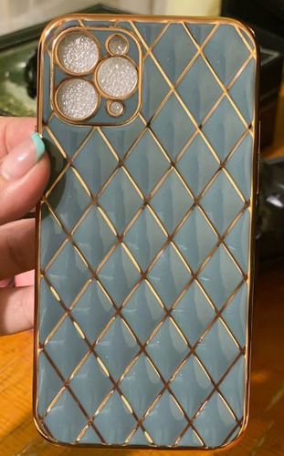 Customer photo review of Diamond Bling Plating iPhone Case