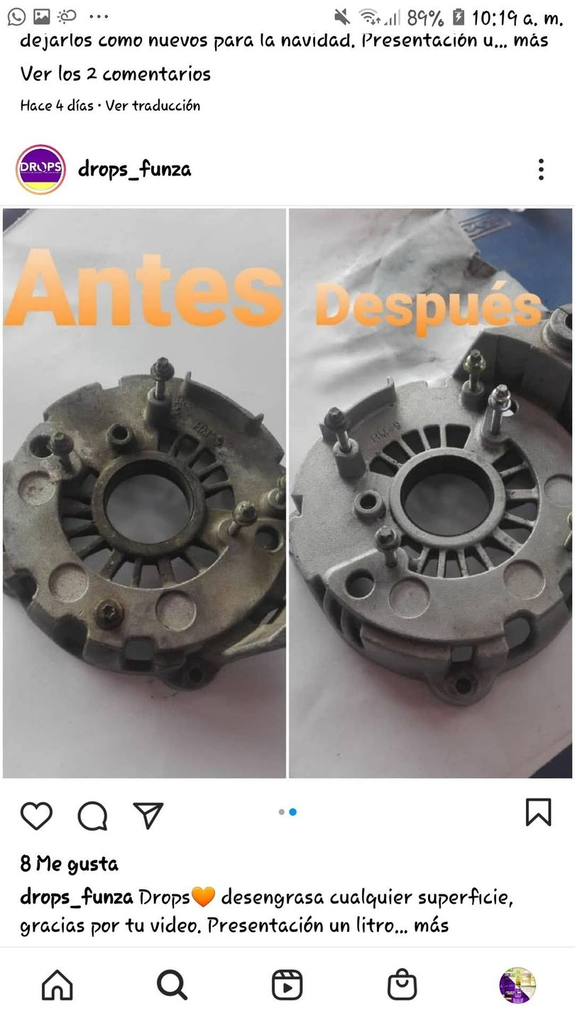 Customer photo review of Desengrasante Multipropósito 1000 ml