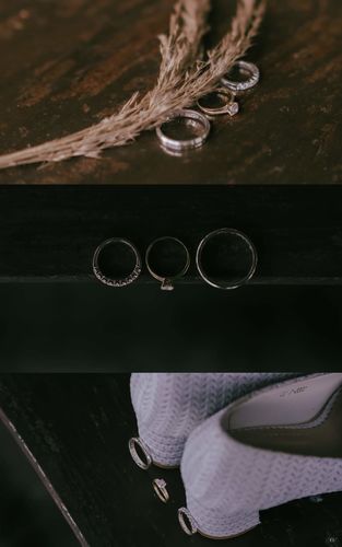 Customer photo review of Minimalist Tres Wedding Rings