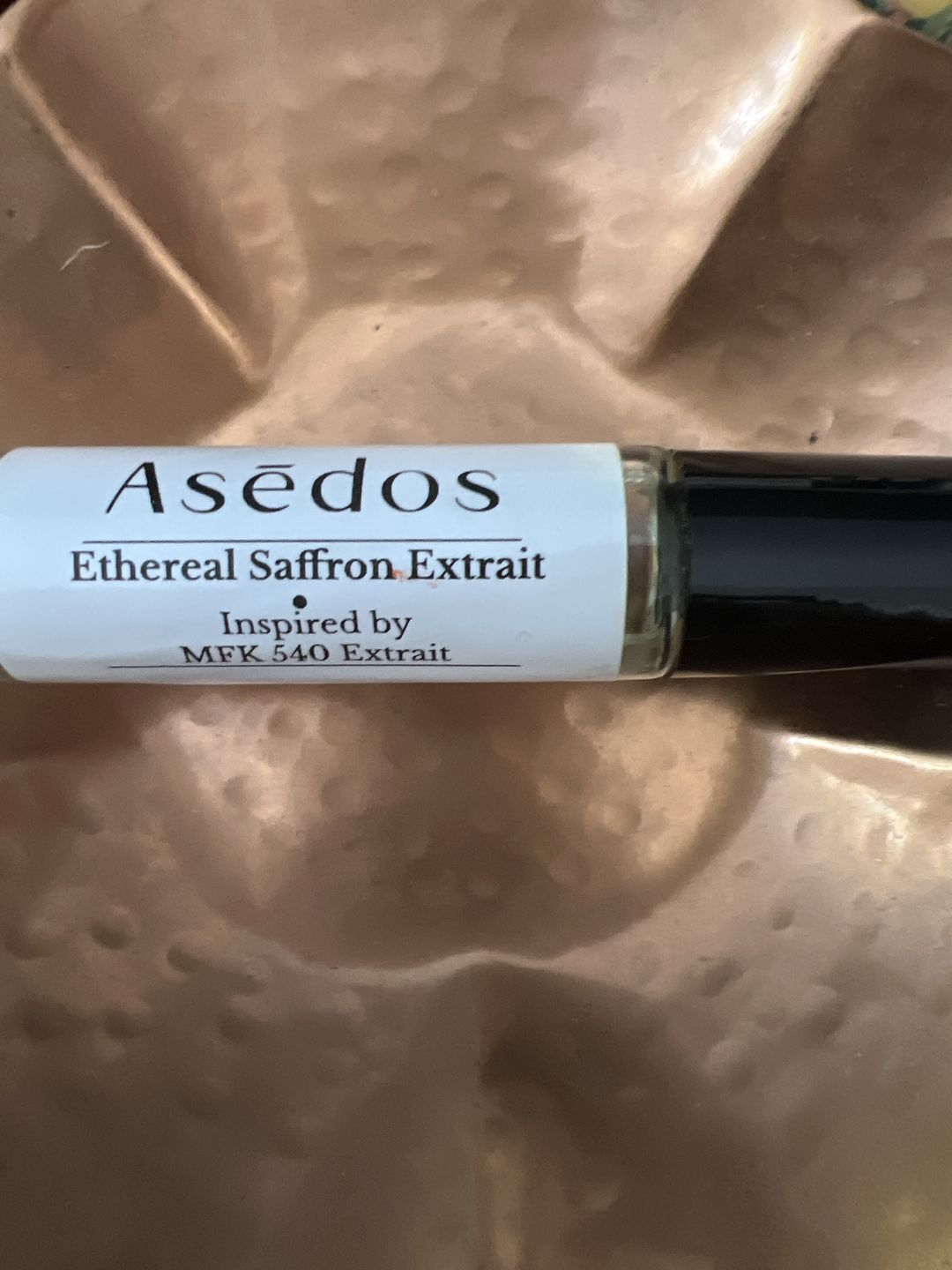 Customer photo review of ETHEREAL SAFFRON EXTRAIT PERFUME OIL