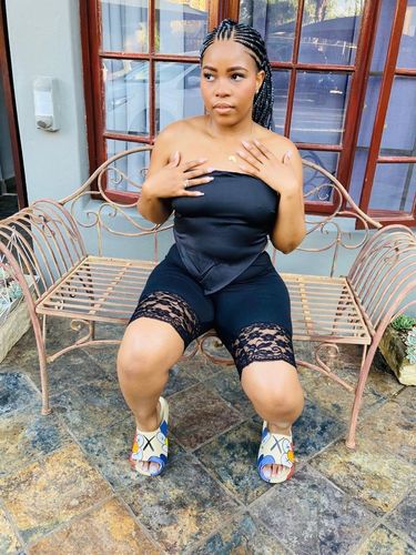 Customer photo review of Sleeveless Corset Crop Top