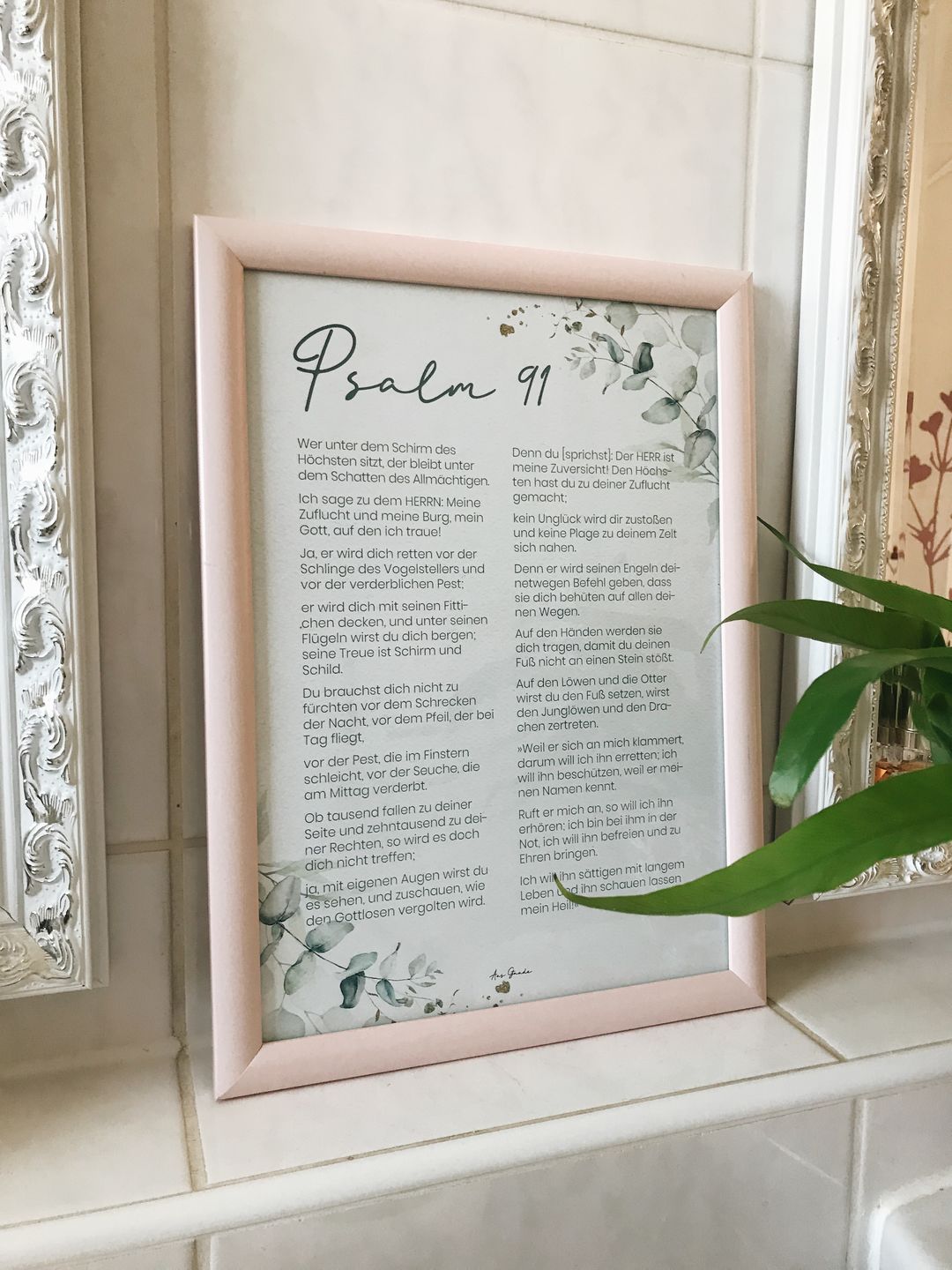 Customer photo review of Psalm 91 · Bibelvers · A3 / A4 Poster · christliche Poster - Format: A4