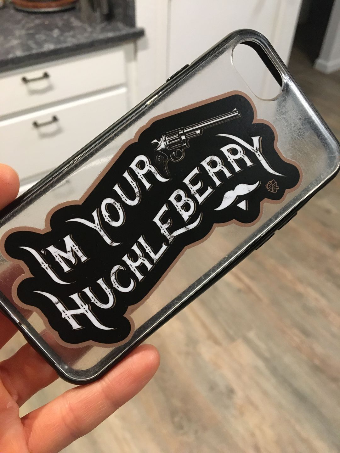 Customer photo review of I'm your Huckleberry Decal