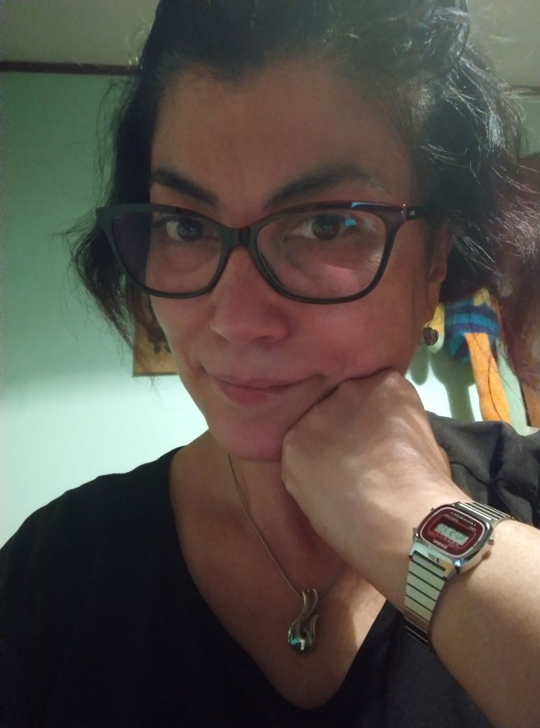 Customer photo review of Reloj Casio Vintage LA670WA-4DF Plateado Granate