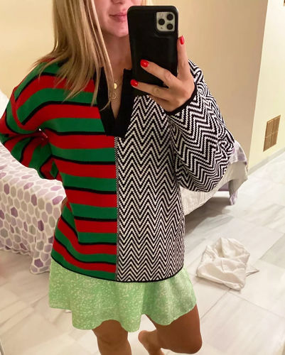 Customer photo review of Cool Best In Class Collar Sweater