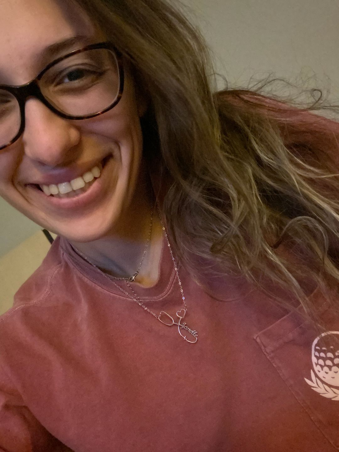Customer photo review of Stethoscope Name Necklace EKG