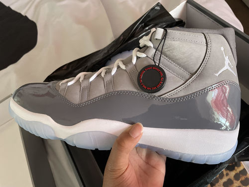 Customer photo review of 2021 Air Jordan 11 “Cool Grey” Early Pairs