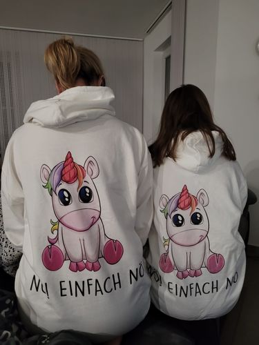 Customer photo review of Nö! Einhorn - Hoodie Unisex Backprint