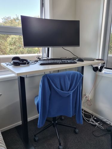 Customer photo review of Evo Electric Standing Height Adjustable  Desk(Free Shipping Nationwide)