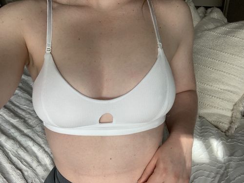 Customer photo review of Olive Ribbed Bralette